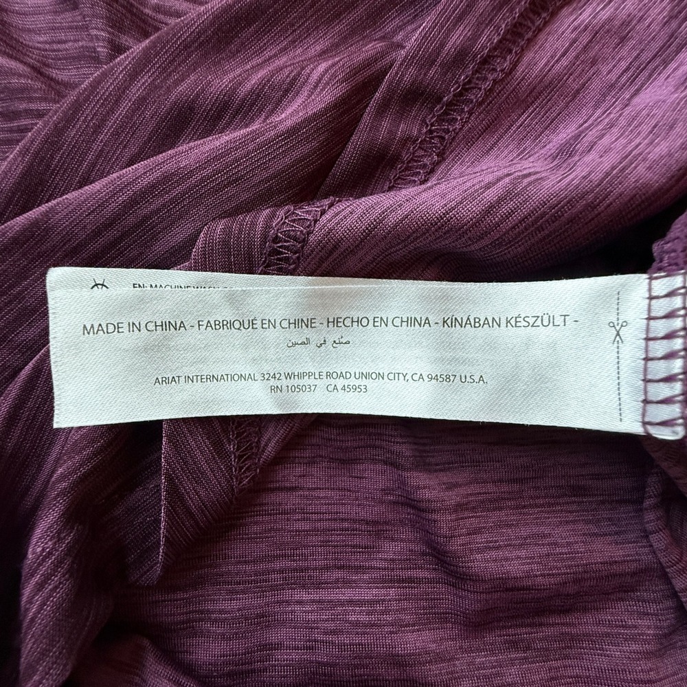 Ariat AriatTEK Hoodie Women S Purple Space Dye Cowl Neck Thumbhole Excellent - Picture 11 of 13
